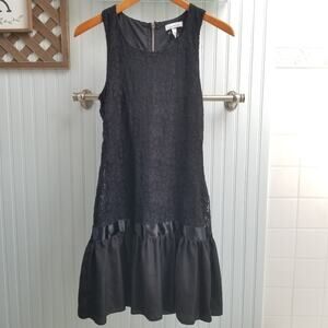 Speechless Black Drop Waist Lace Party Dress